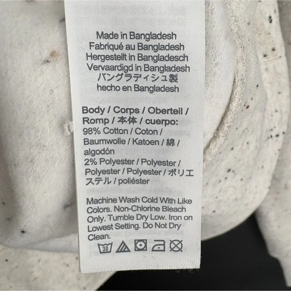 J.Crew Mens Marled Fleece Crewneck Sweatshirt S Cream Multi Preppy Old Money - Picture 5 of 8